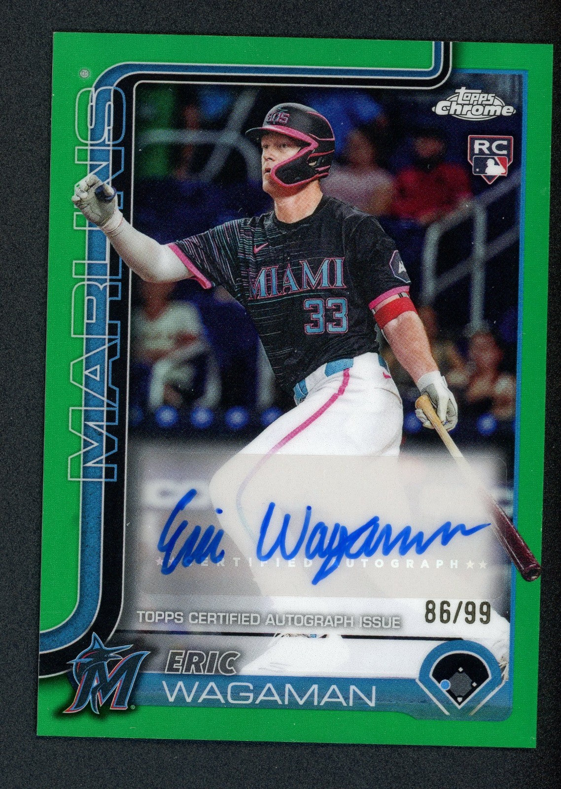 2025 Topps Chrome Update Series - Autographs Eric Wagaman #AC-EW Green Refractor