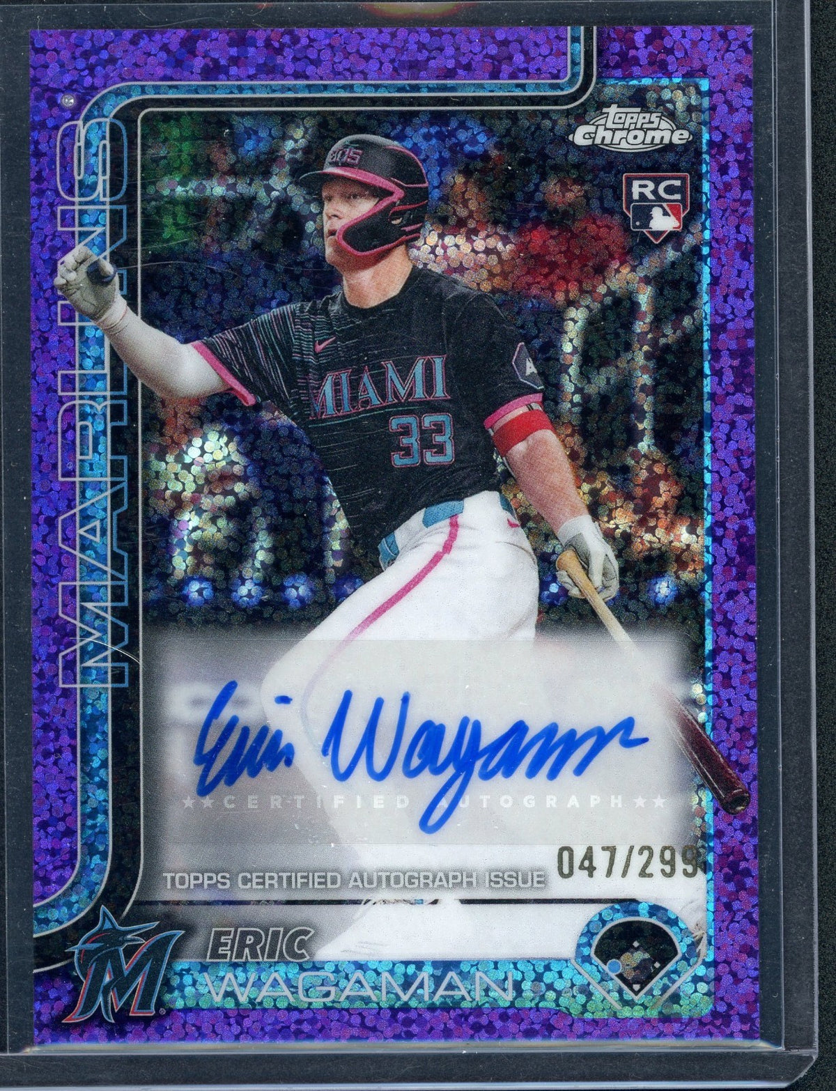 2025 Topps Chrome Update Series - Autographs Eric Wagaman #AC-EW Purple Speckle