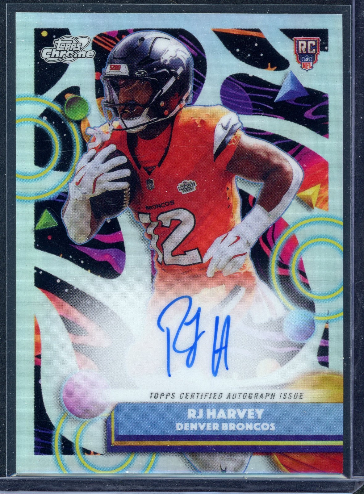 RJ Harvey 2025 Topps Football Cosmic Chrome Cosmic Chrome Autograph #CCA-RJH
