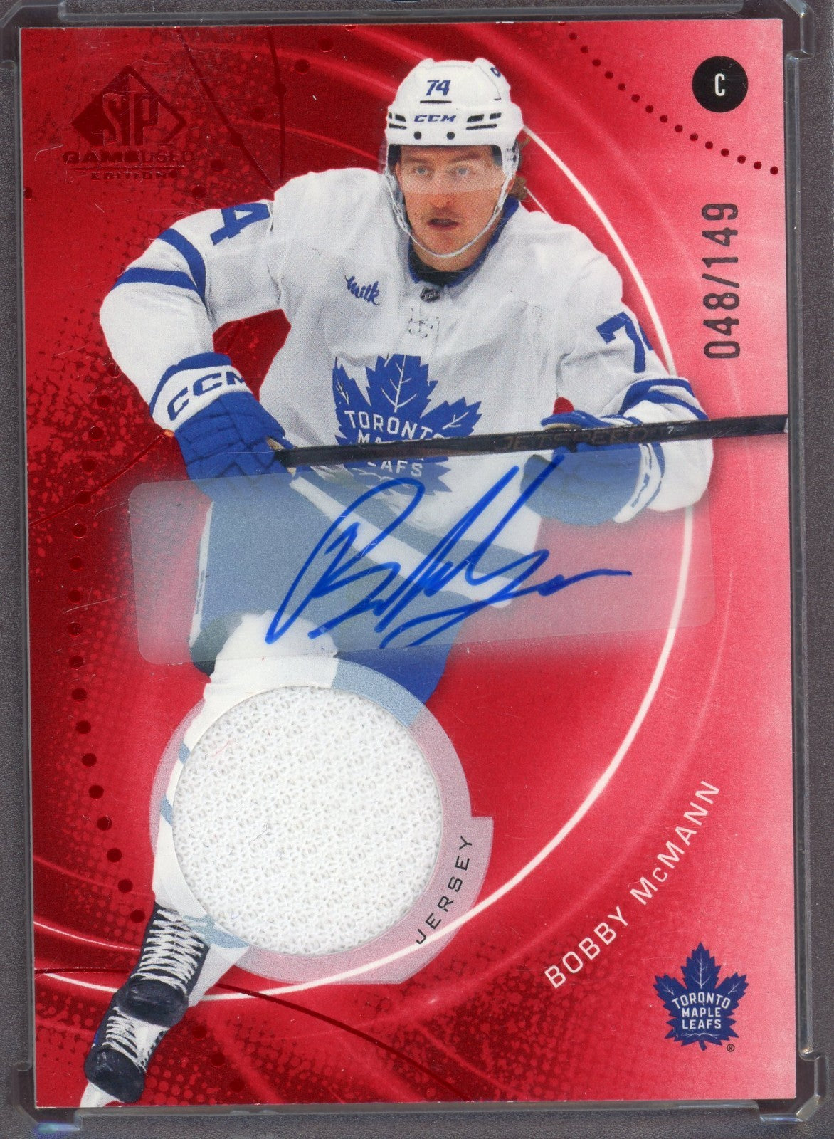 2025-26 Upper Deck Sp Game Used - Red Autograph Bobby McMann #35 /149