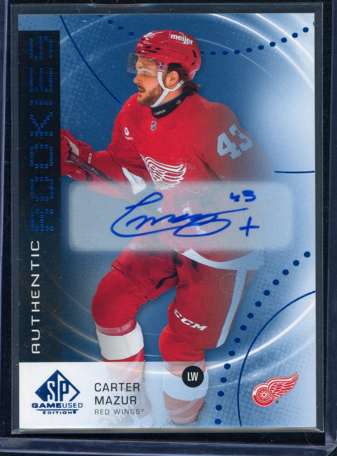 2025-26 Upper Deck Sp Game Used - Authentic Rookies Carter Mazur #AR-CM Blue