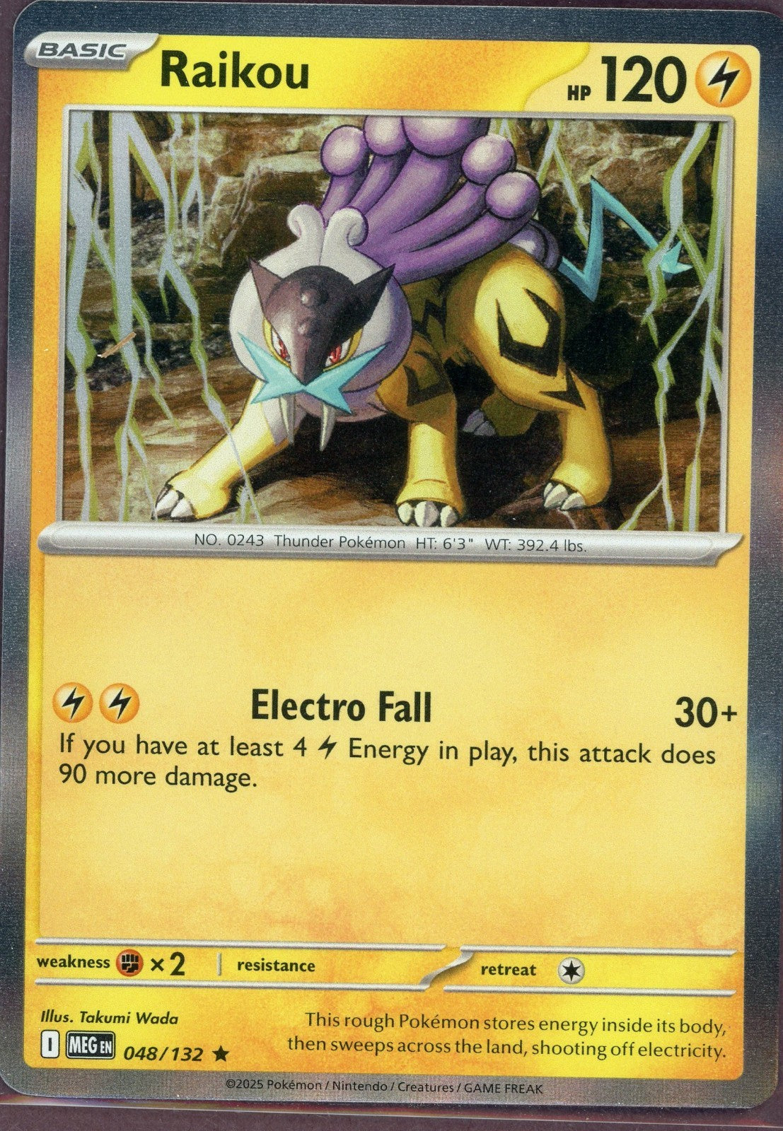 Raikou - (Cosmo Holo) 048/132 Me01: Mega Evolution Holo