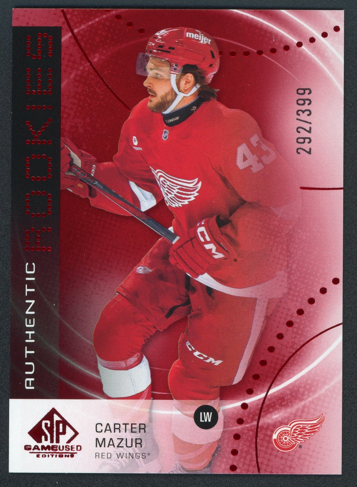 2025-26 Upper Deck SP Game Used Authentic Rookies Carter Mazur /399 AR-CM