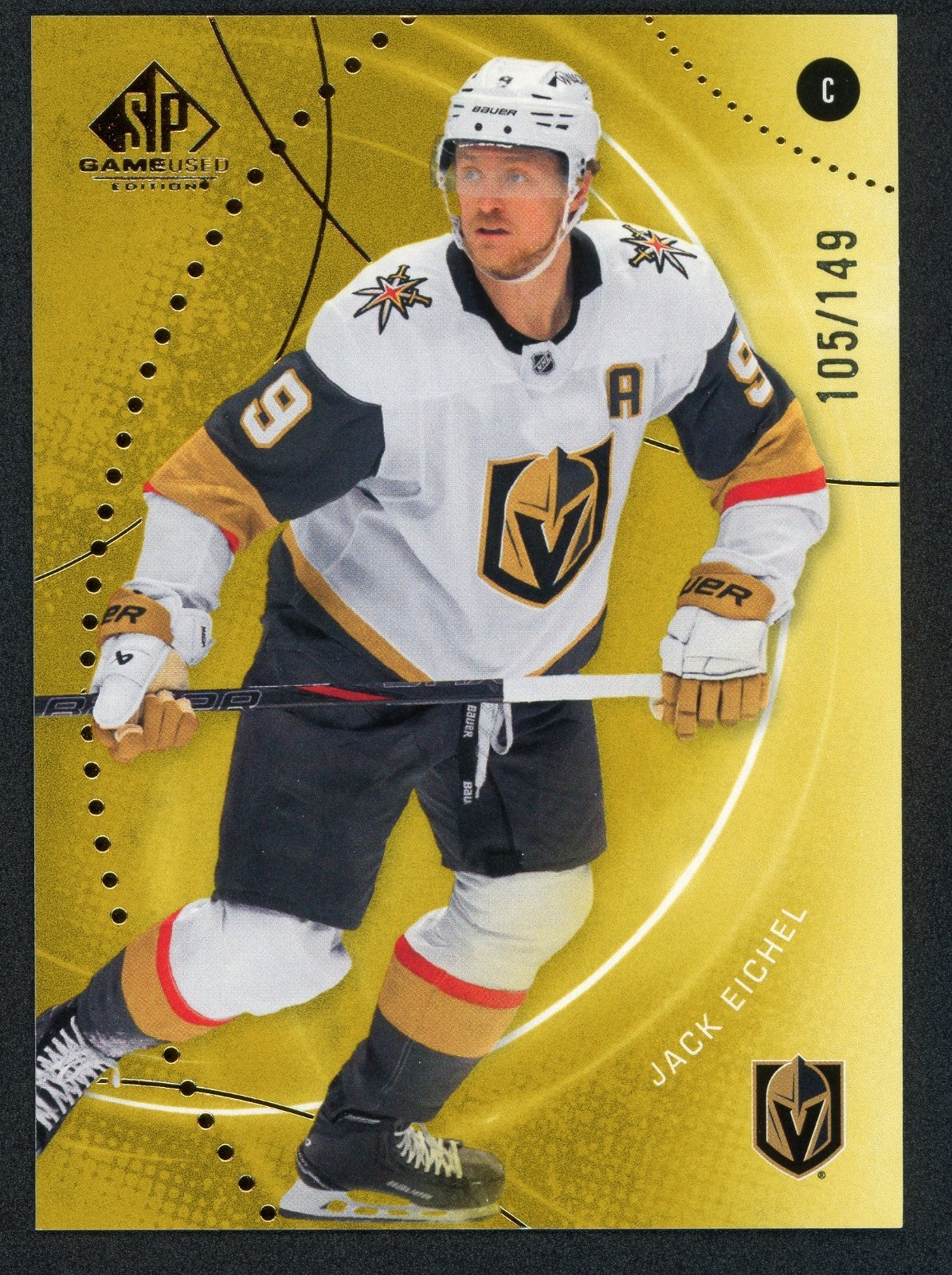 2025-26 Upper Deck Sp Game Used - Jack Eichel #43 Gold /149