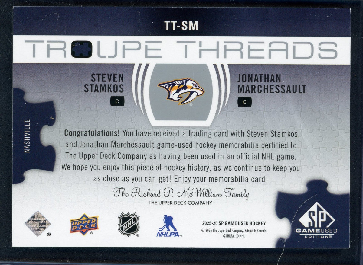 2025-26 Upper Deck Sp Game Used - Troupe Thread Stamkos/Marchessault /199