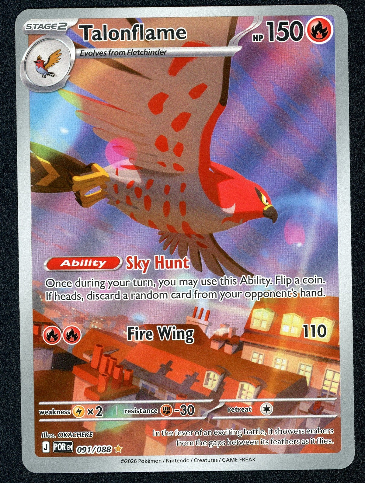 Talonflame 091/088 Me03: Perfect Order Holo