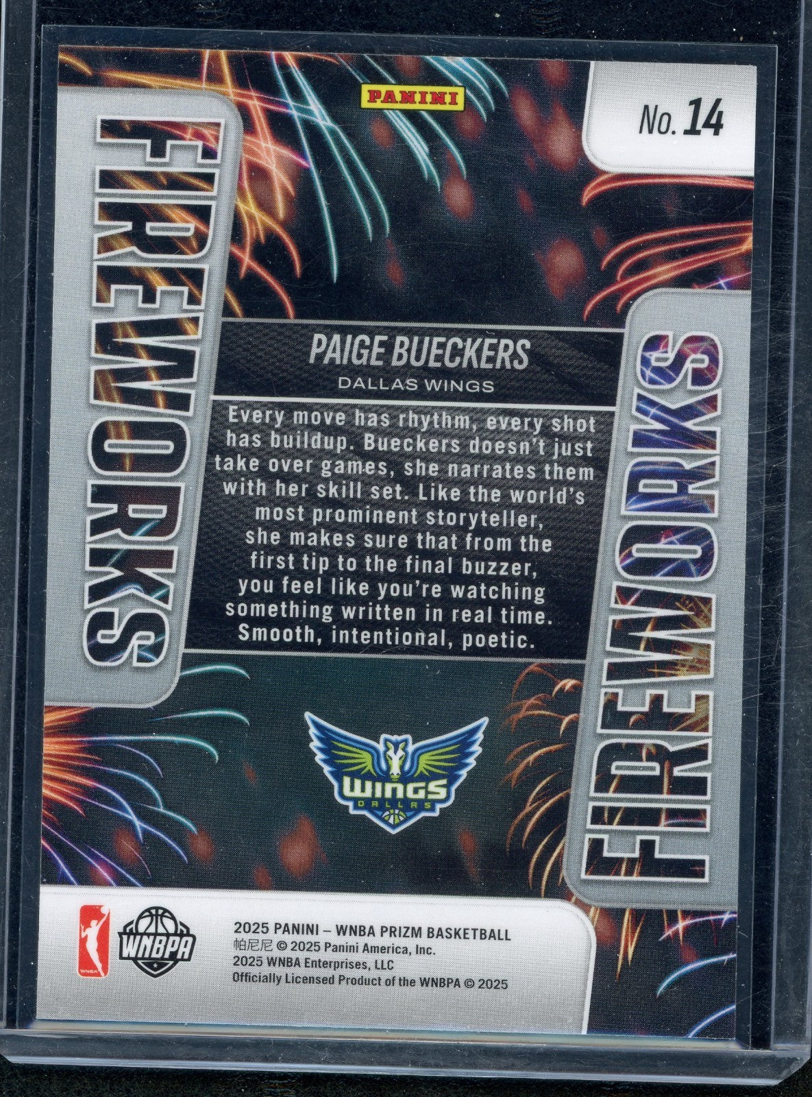 2025 Panini Prizm WNBA - Fireworks Paige Bueckers #14 (RC)