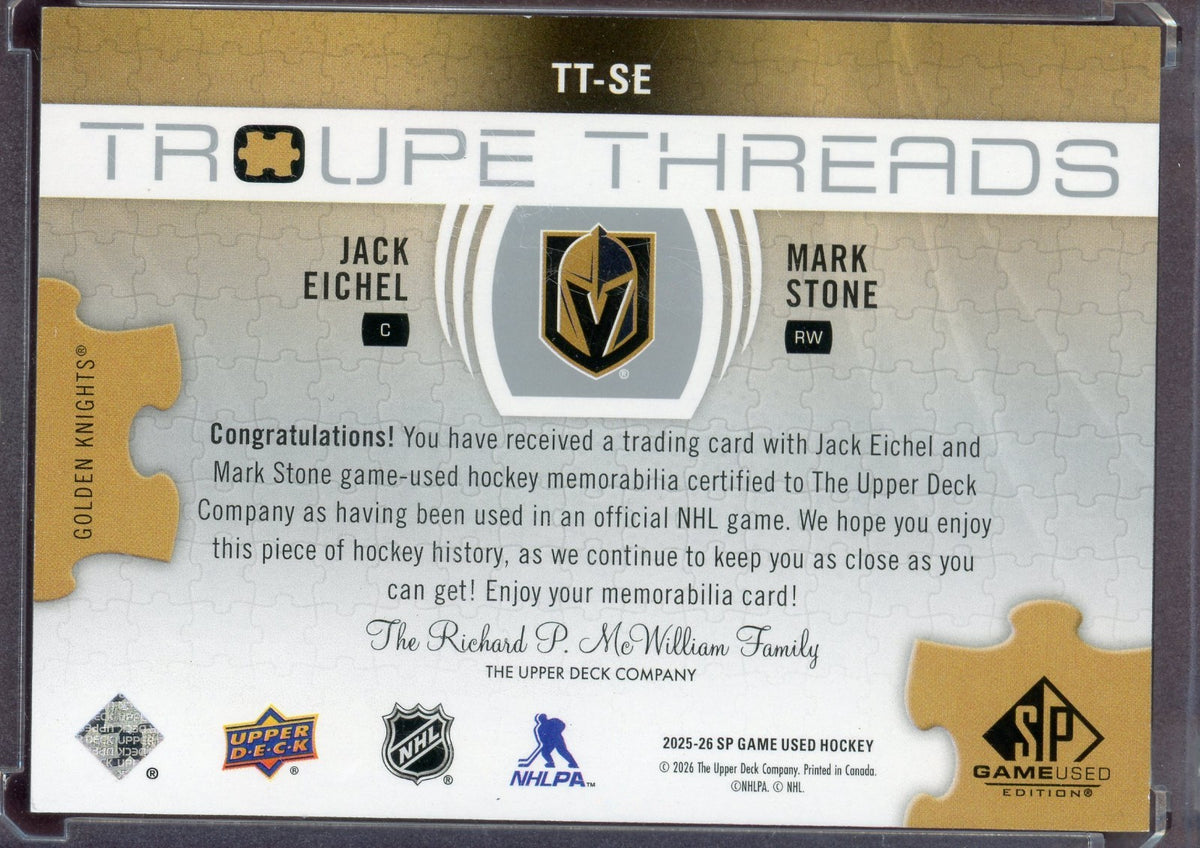 2025-26 Upper Deck Sp Game Used - Game Gear Mark Stone #GG-MS /100 (MEM)