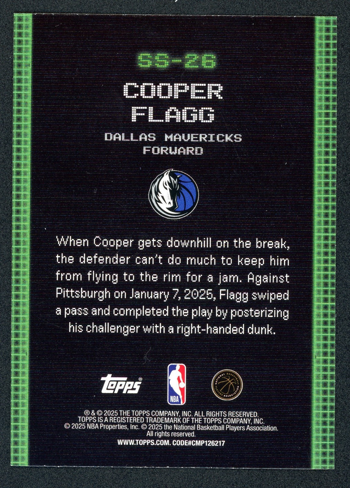 2025-26 Topps - Scan and Slam Cooper Flagg #SS-26 (RC)