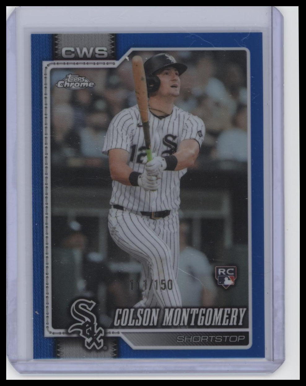 2026 Topps #157 Colson Montgomery Blue Rainbow Foil #/150