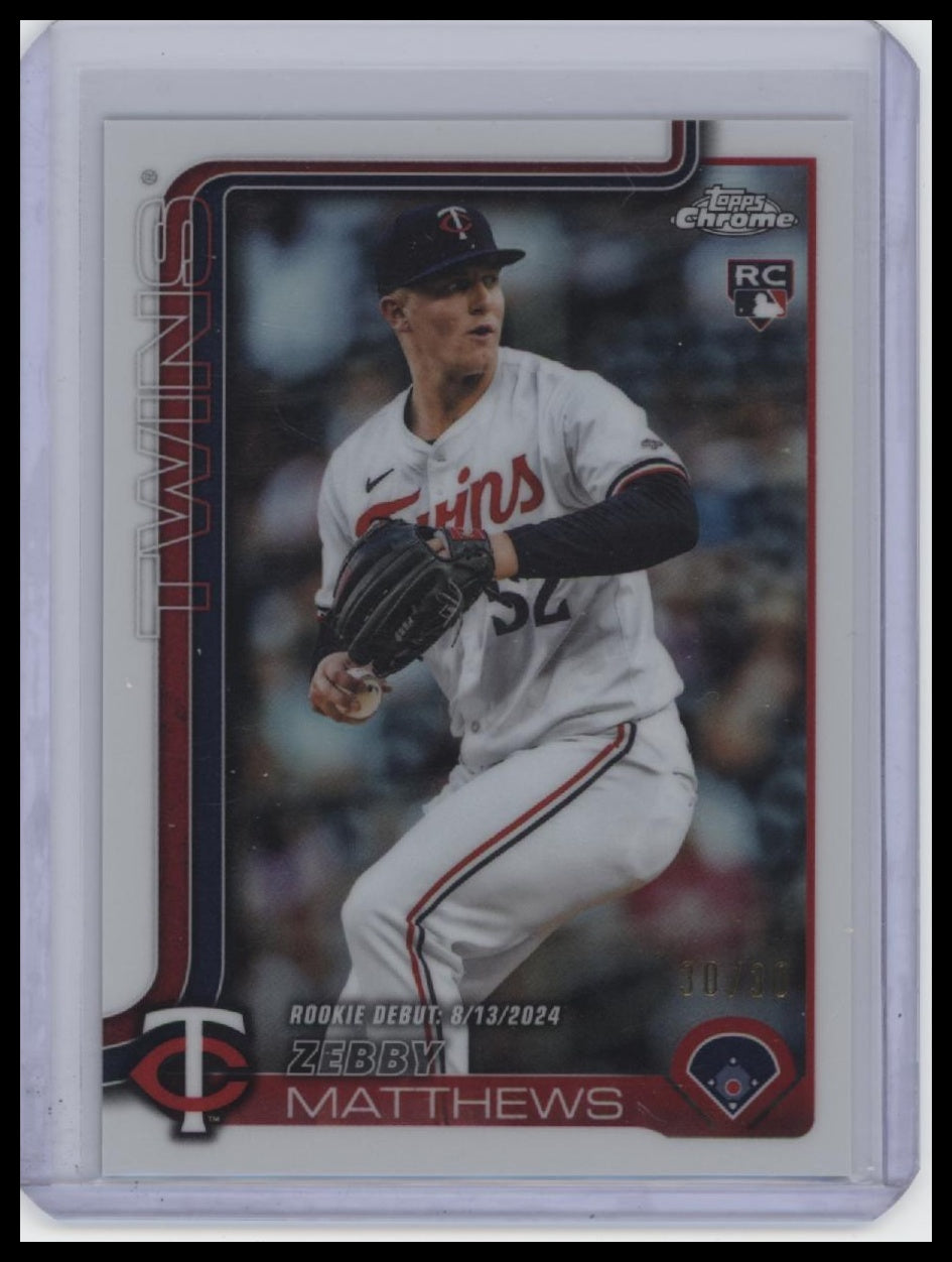 2025 Topps Chrome Update #USC171 Zebby Matthews White Refractors #/30