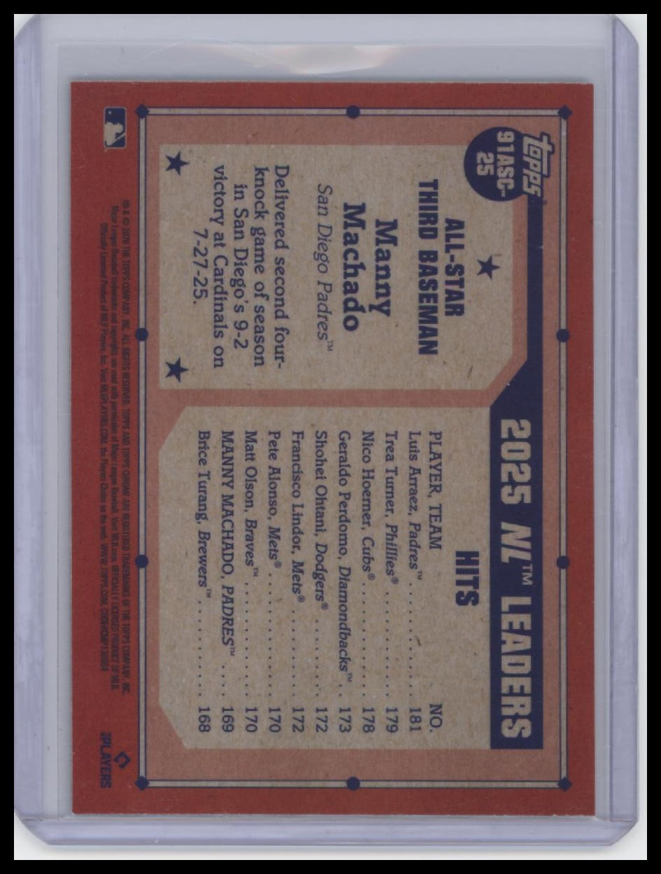 2026 Topps #91ASC-25 Manny Machado