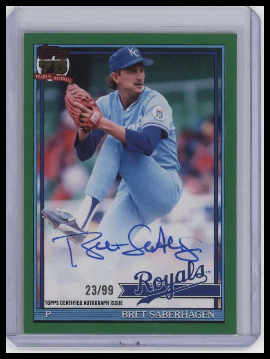 2026 Topps #91B2-BSA Bret Saberhagen Green /99