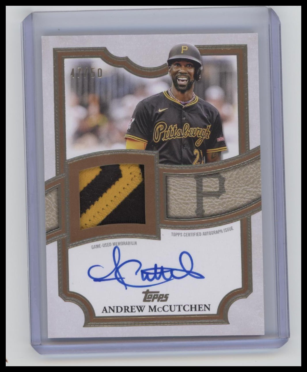 2026 Topps #TFAP-AM Andrew McCutchen Topps Flagship Autograph Patch /50