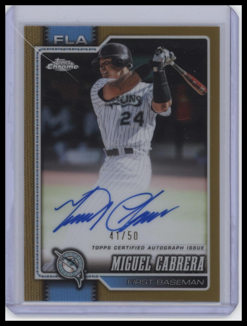 2025 Topps Chrome #CLA-MC Miguel Cabrera Chrome Legends Autographs /50