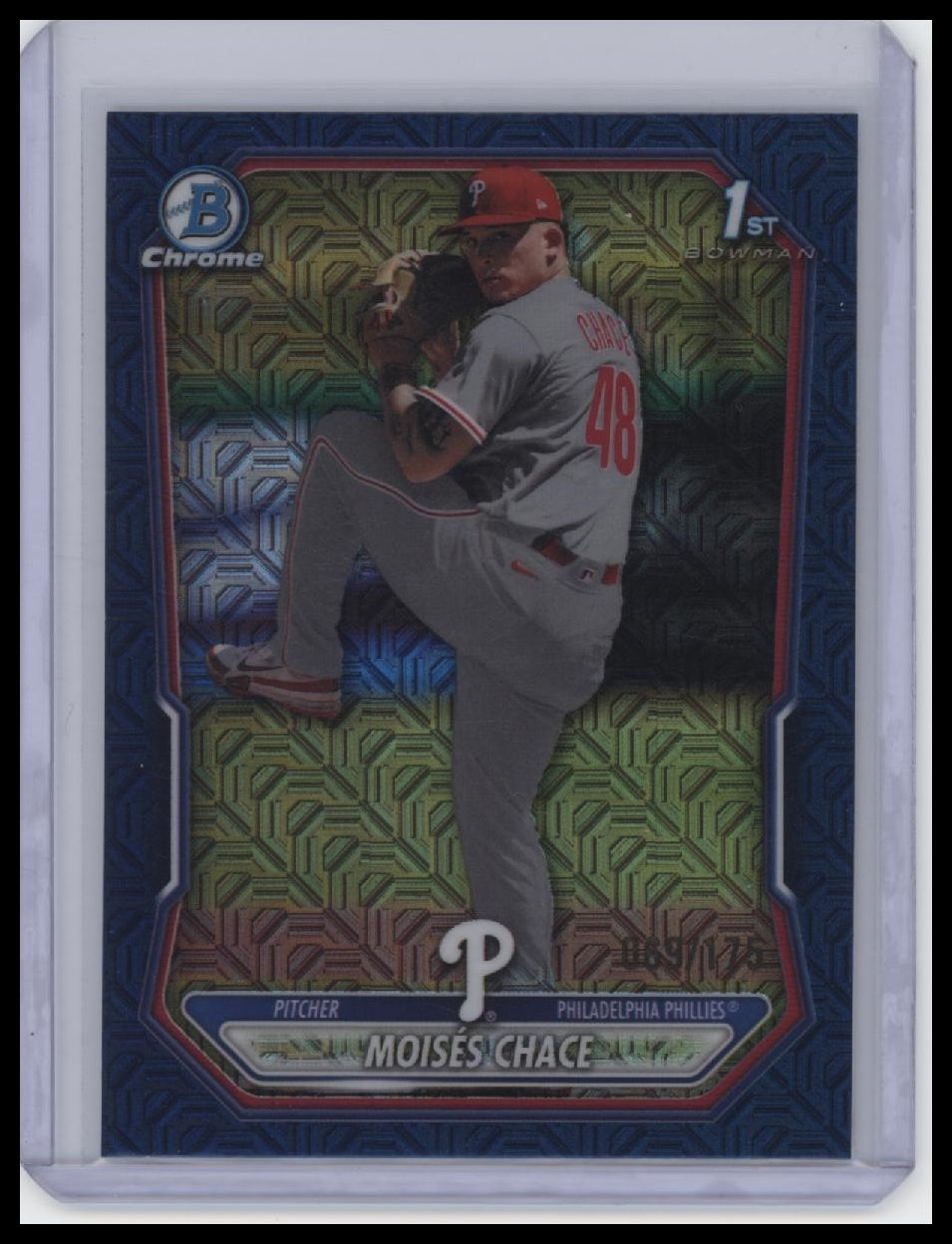 2026 Bowman #BCP-36 Moisés Chace Chrome Prospects Mojo Navy Refractor #/175