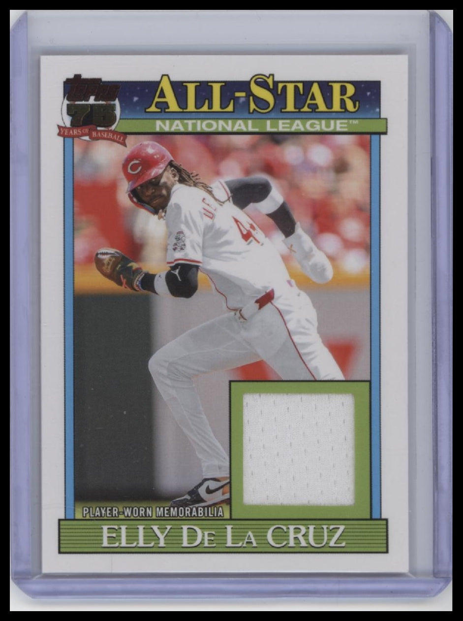 2026 Topps #91ASR-ED Elly De La Cruz 1991 Topps Baseball 35th Anniversary Relic.