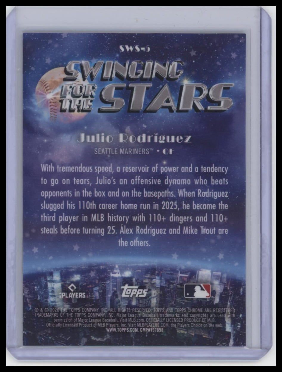 2026 Topps #SWS-5 Julio Rodríguez Swinging for the Stars