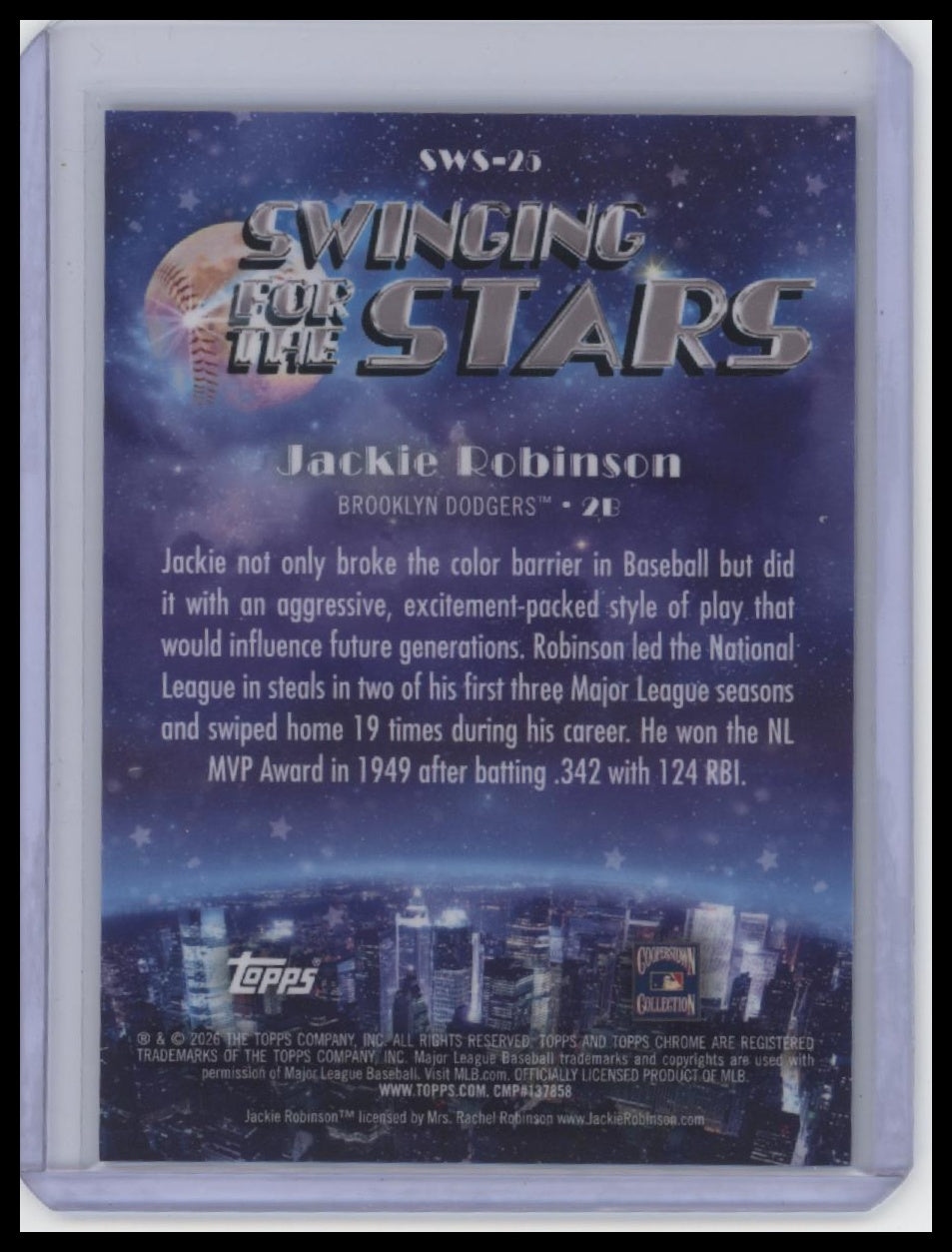 2026 Topps #SWS-25 Jackie Robinson Swinging for the Stars Fanatics Fest.