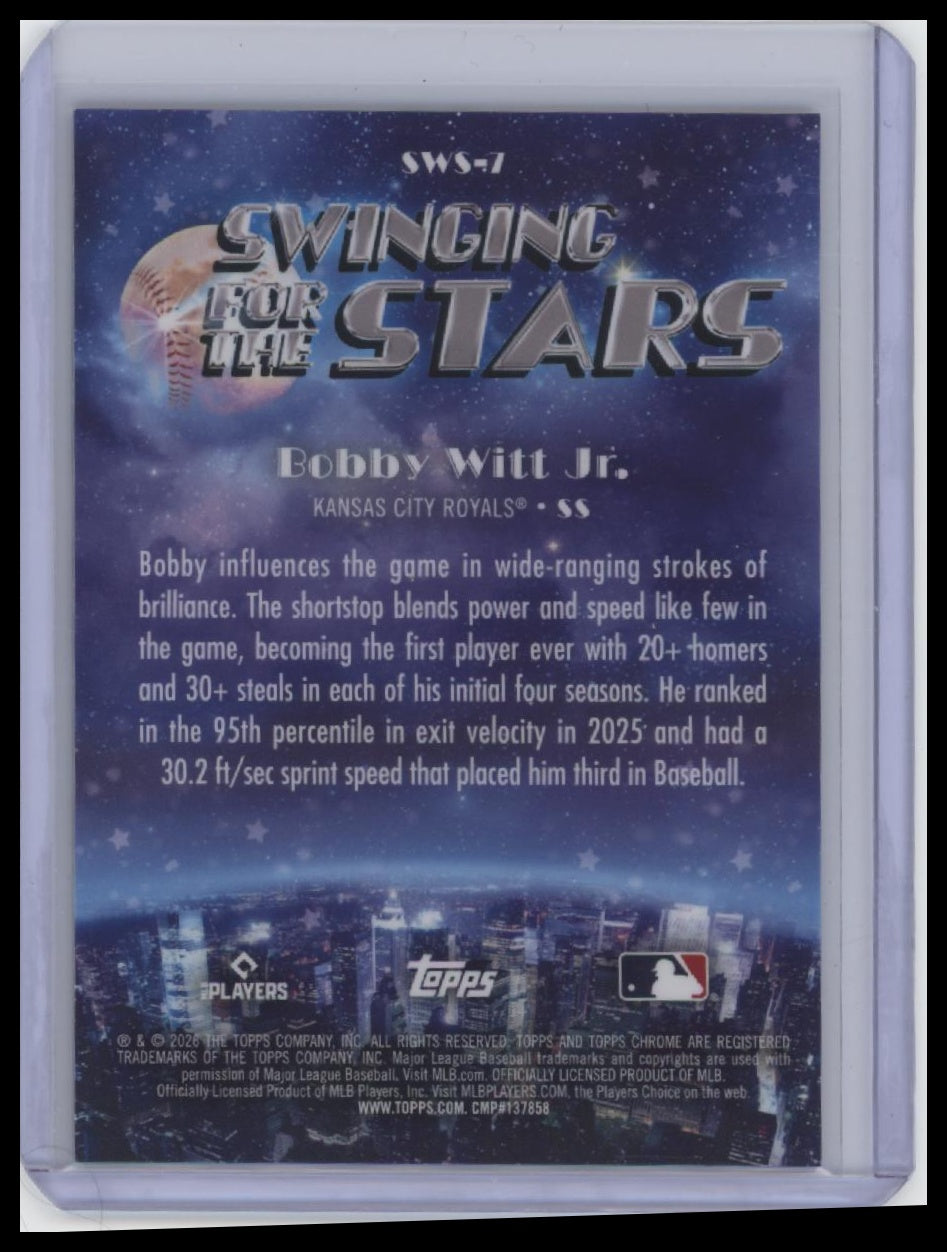 2026 Topps #SWS-7 Bobby Witt Jr. Swinging for the Stars