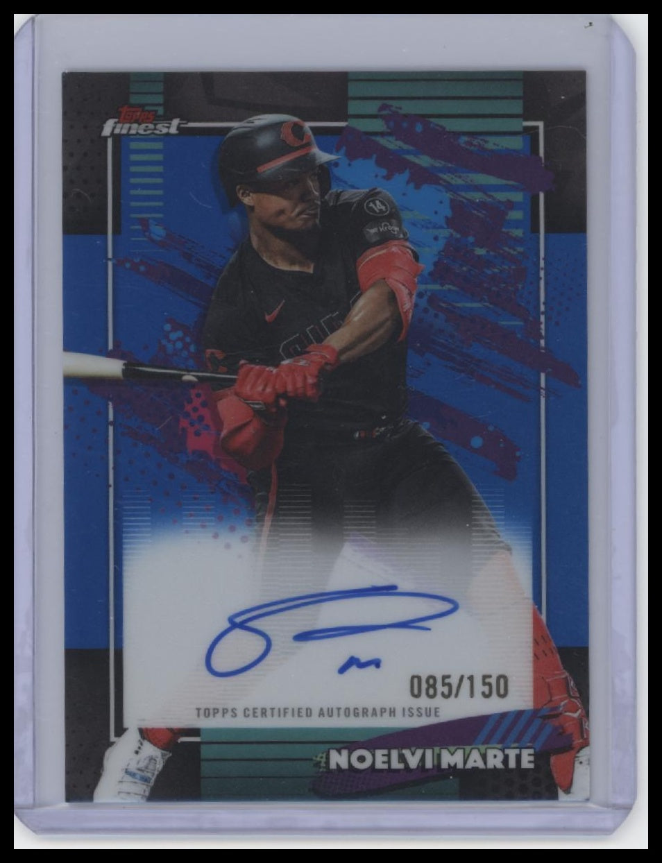 2026 Finest #FA-NME Noelvi Marte Finest Autographs Blue Refractors #/150
