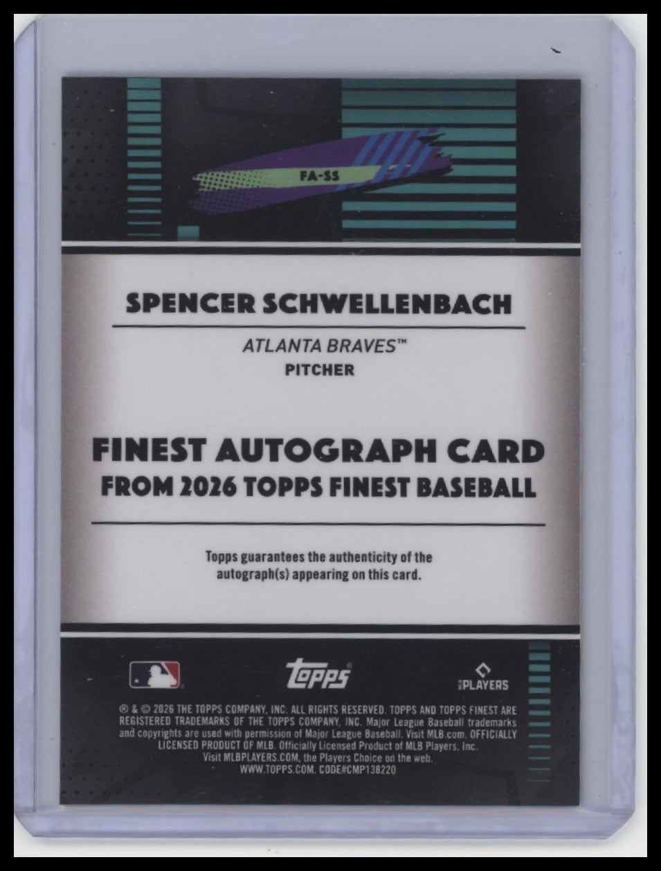 2026 Finest #FA-SS Spencer Schwellenbach Finest Autographs Orange /25