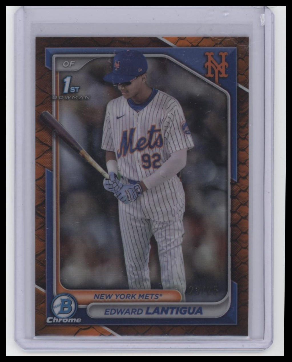 2024 Bowman Chrome #BCP-246 Edward Lantigua Reptilian Orange Refractors #/25