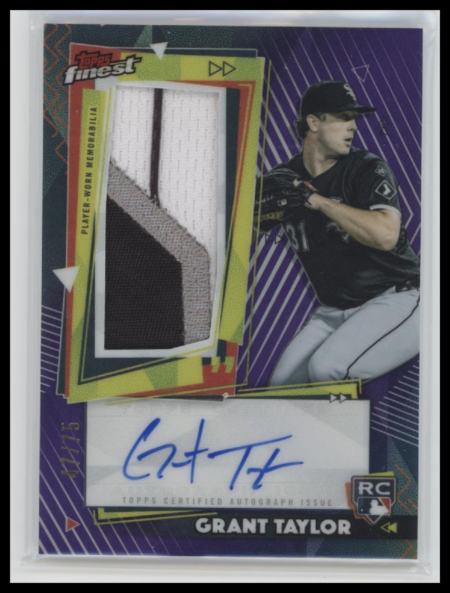 2026 Finest #RPA-GT Grant Taylor Finest Rookie Patch Autographs Purple