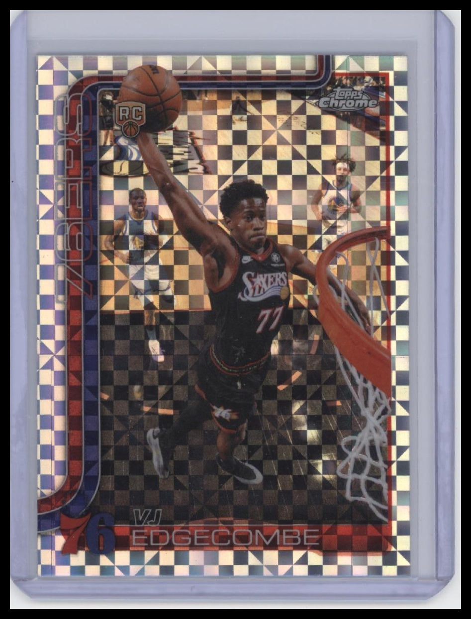 2025-26 Topps Chrome Update #153 VJ Edgecombe X-Fractor