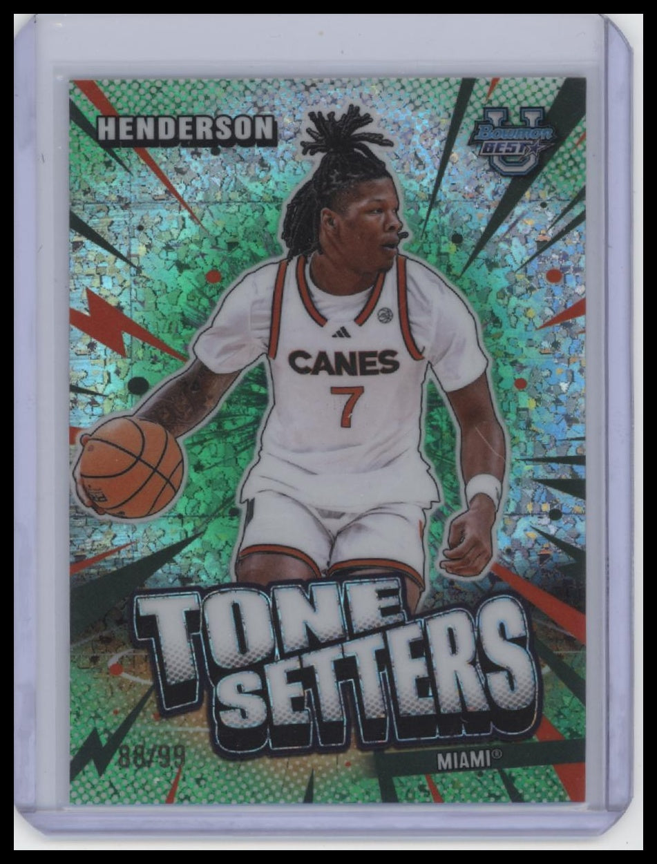 2025-26 Bowman's Best University #18 Shelton Henderson Green