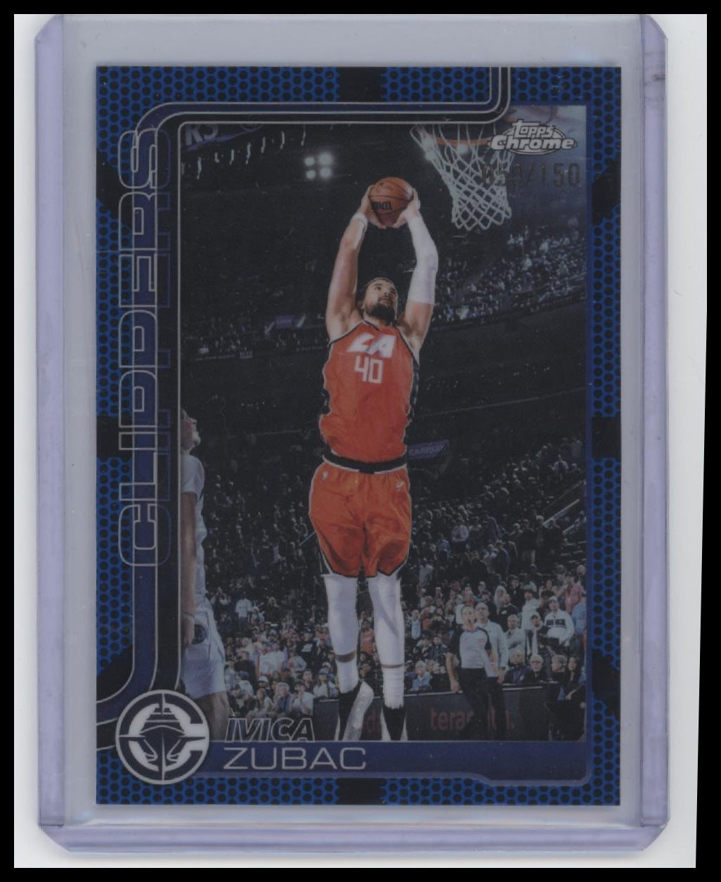 2025-26 Topps Chrome Update #37 Ivica Zubac Blue Refractor #/150