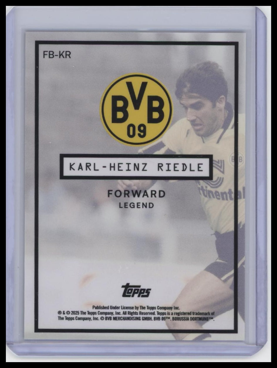 2025-26 Topps Focus Borussia Dortmund #FB-KR Karl-Heinz Riedle Gold #/50