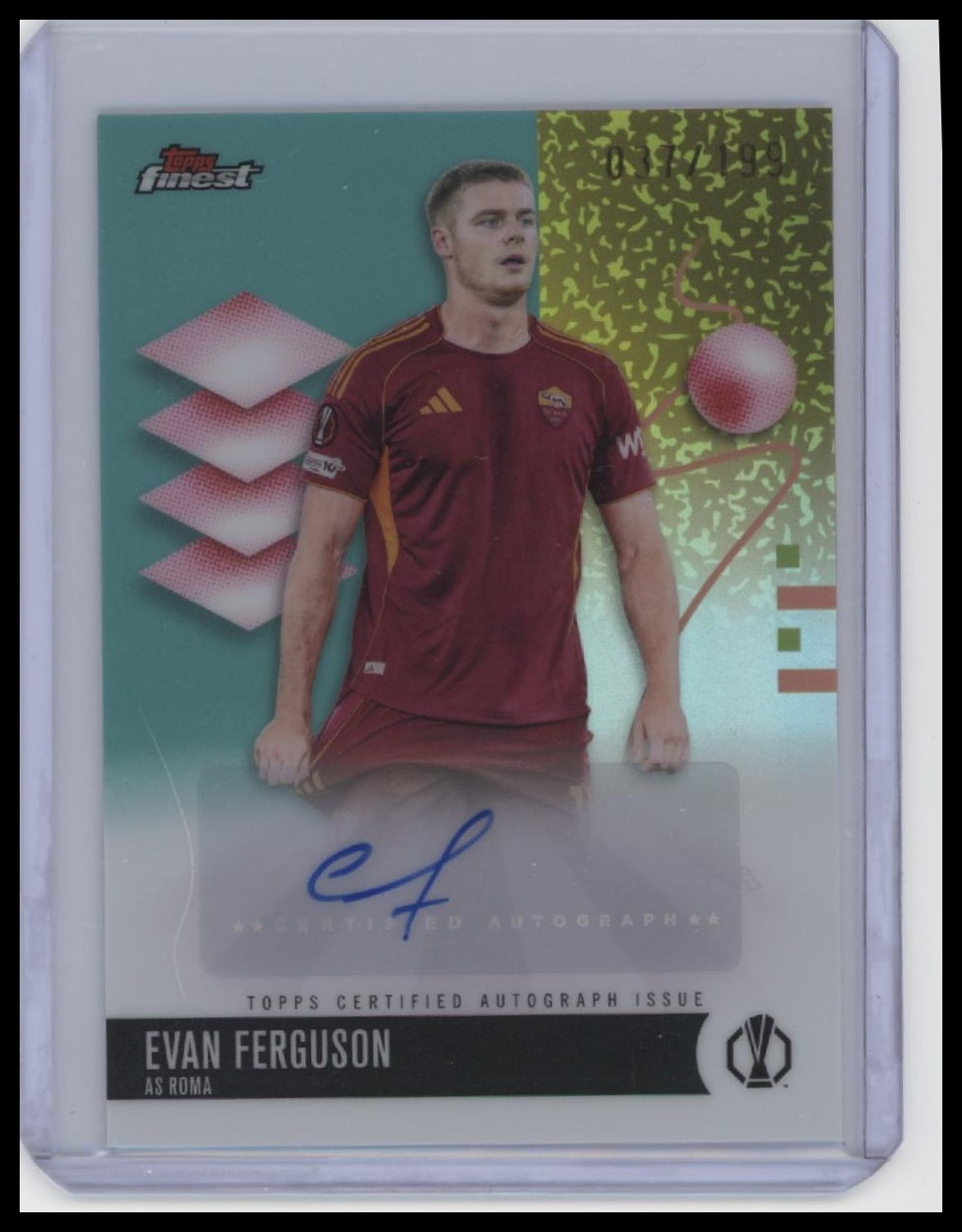 2025-26 Finest UEFA Club Competitions #BA-FG Evan Ferguson Base Autographs /199