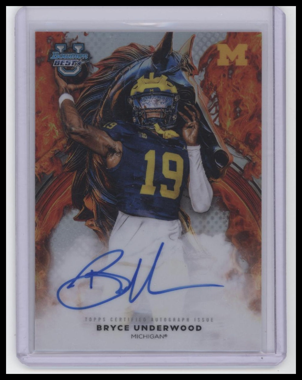 2025 Bowman University Best #WA-BU Bryce Underwood Workhorse Autographs