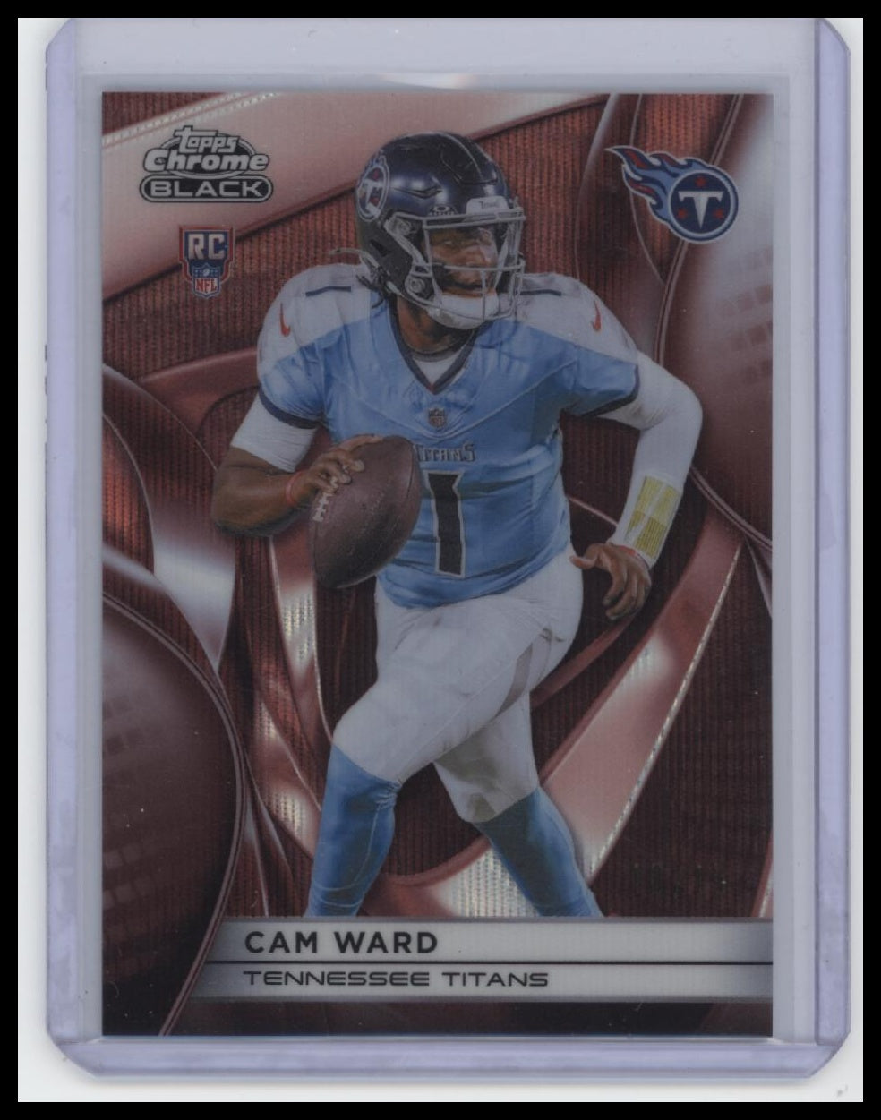 2025 Topps Chrome Black #148 Cam Ward Rose Gold Refractor #/15