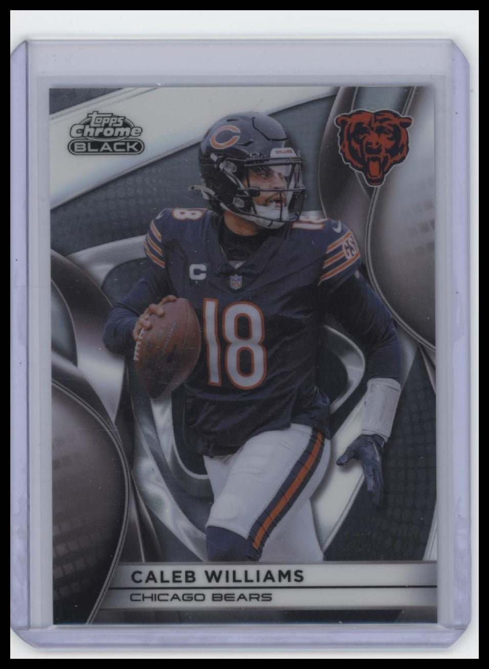 2025 Topps Chrome Black #20 Caleb Williams Refractor /299