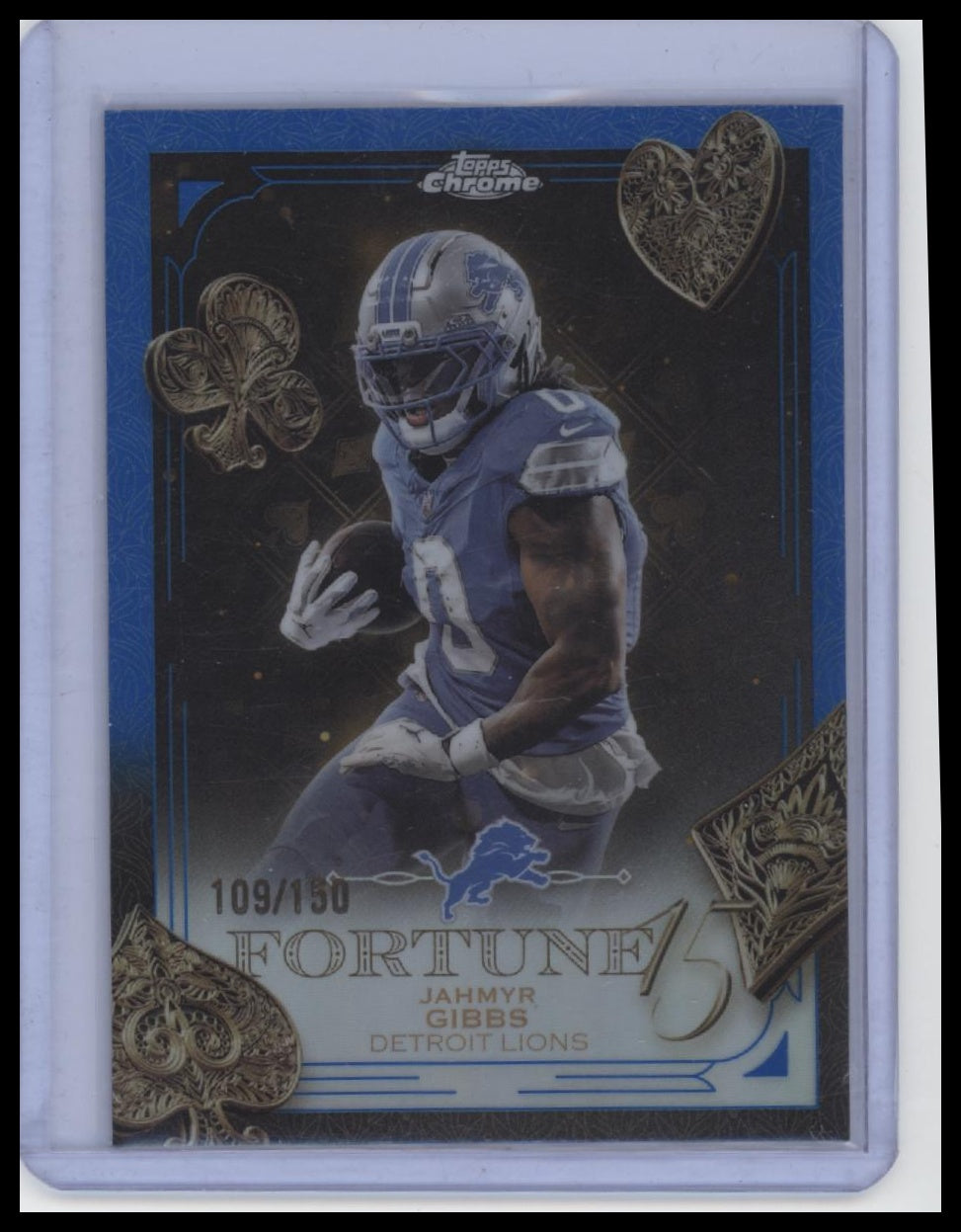 2025 Topps Chrome #F15-12 Jahmyr Gibbs Fortune 15 /150