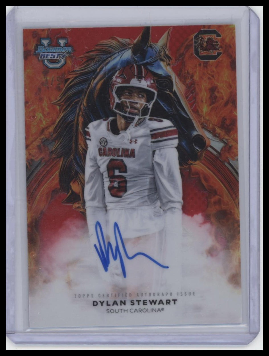 2025 Bowman University Best #WA-DS Dylan Stewart Workhorse Autographs Red #/5