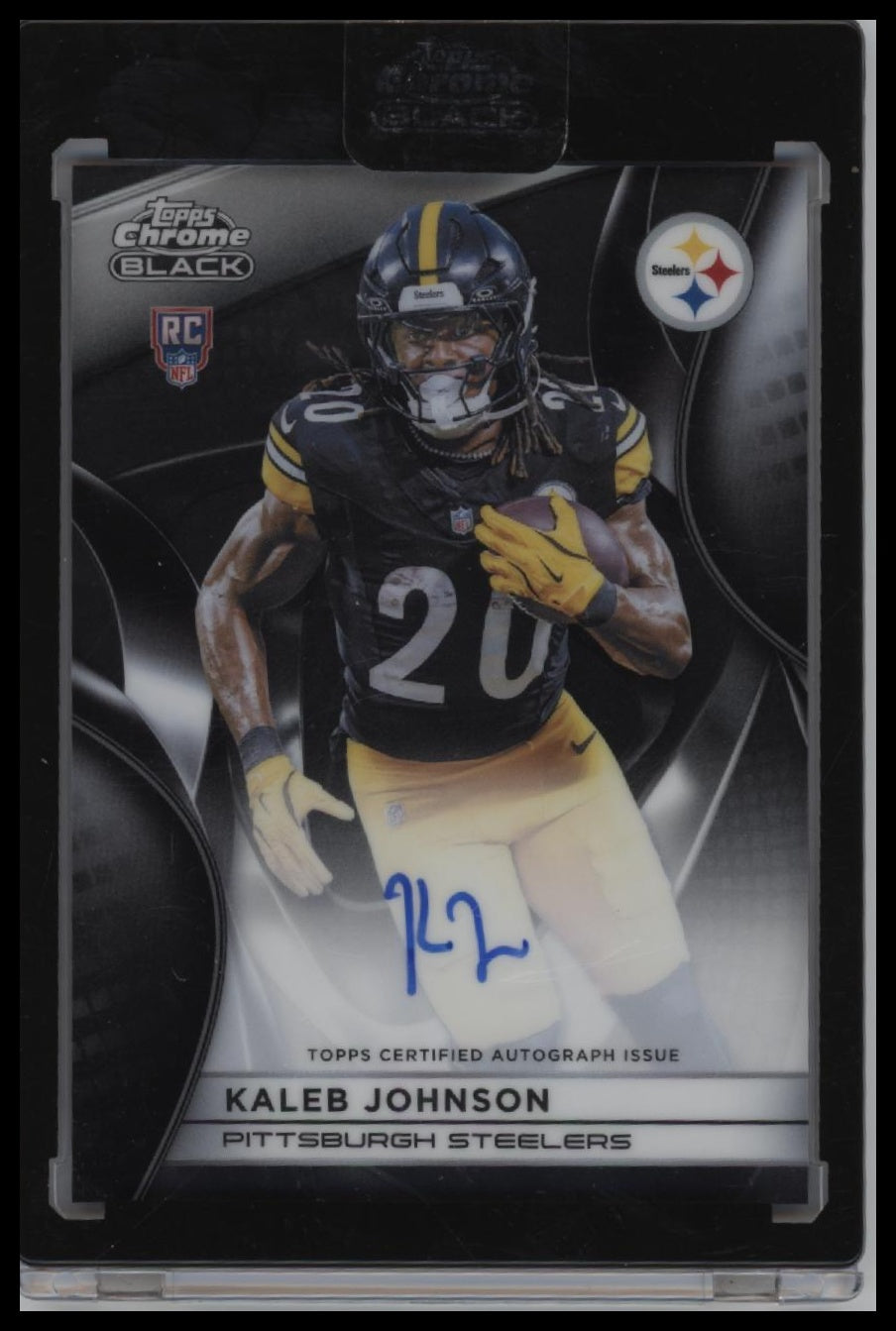2025 Topps Chrome Black #RAU-KJ Kaleb Johnson Rookie Autographs