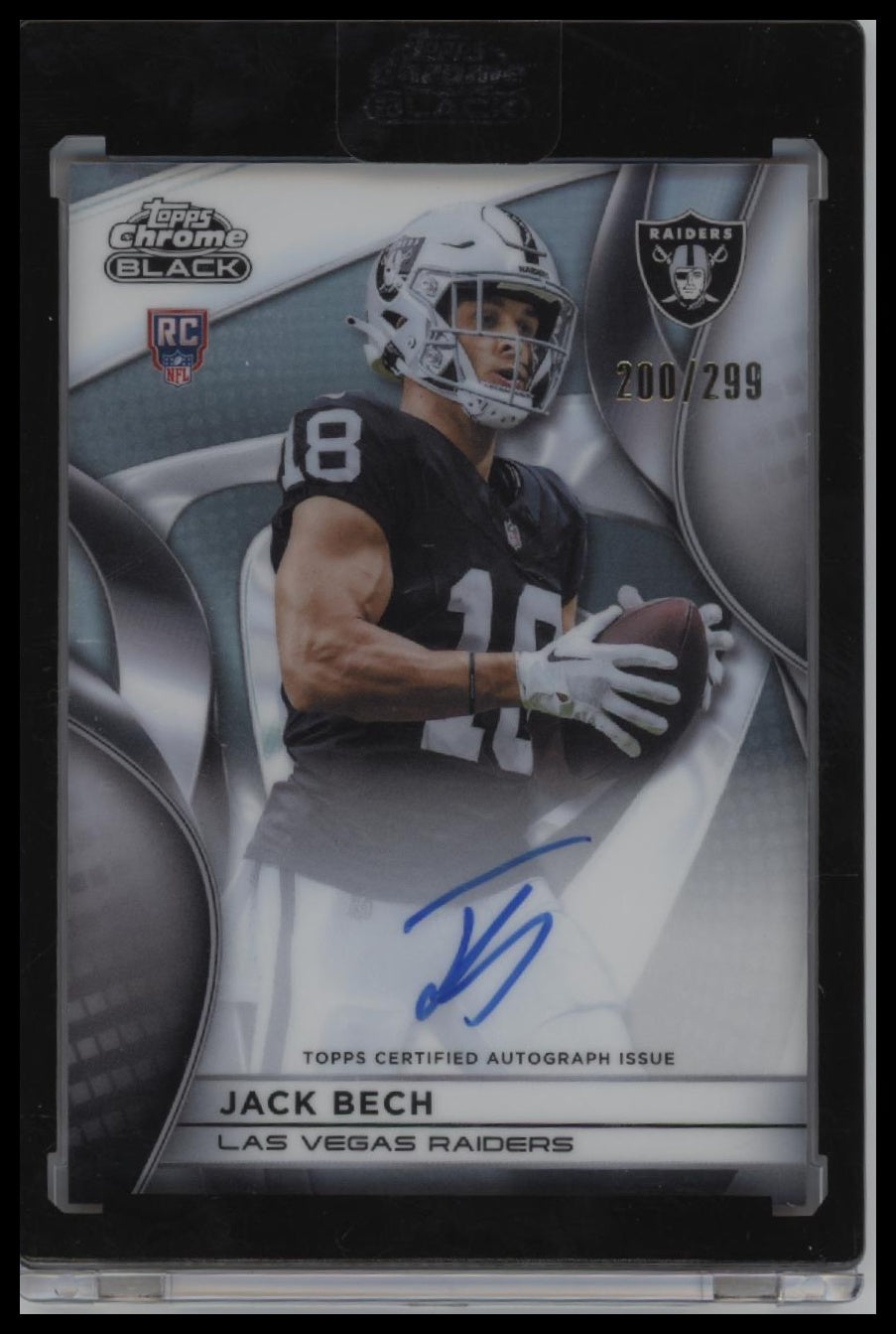 2025 Topps Chrome Black #RAU-JBE Jack Bech /299 (AU,RC).