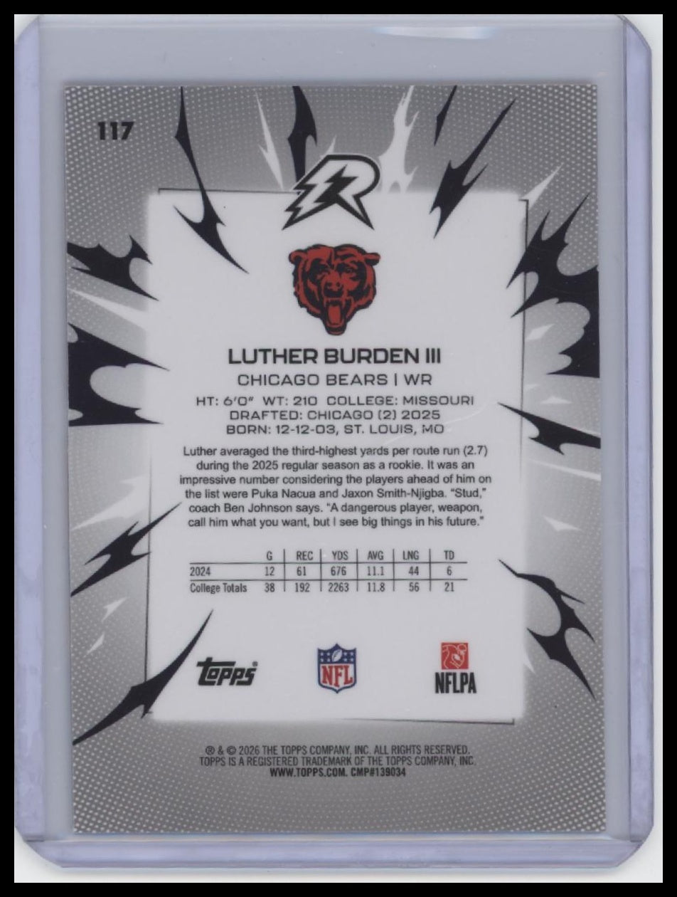2025 Topps Resurgence #117 Luther Burden III Blue & Orange Spark Refractor