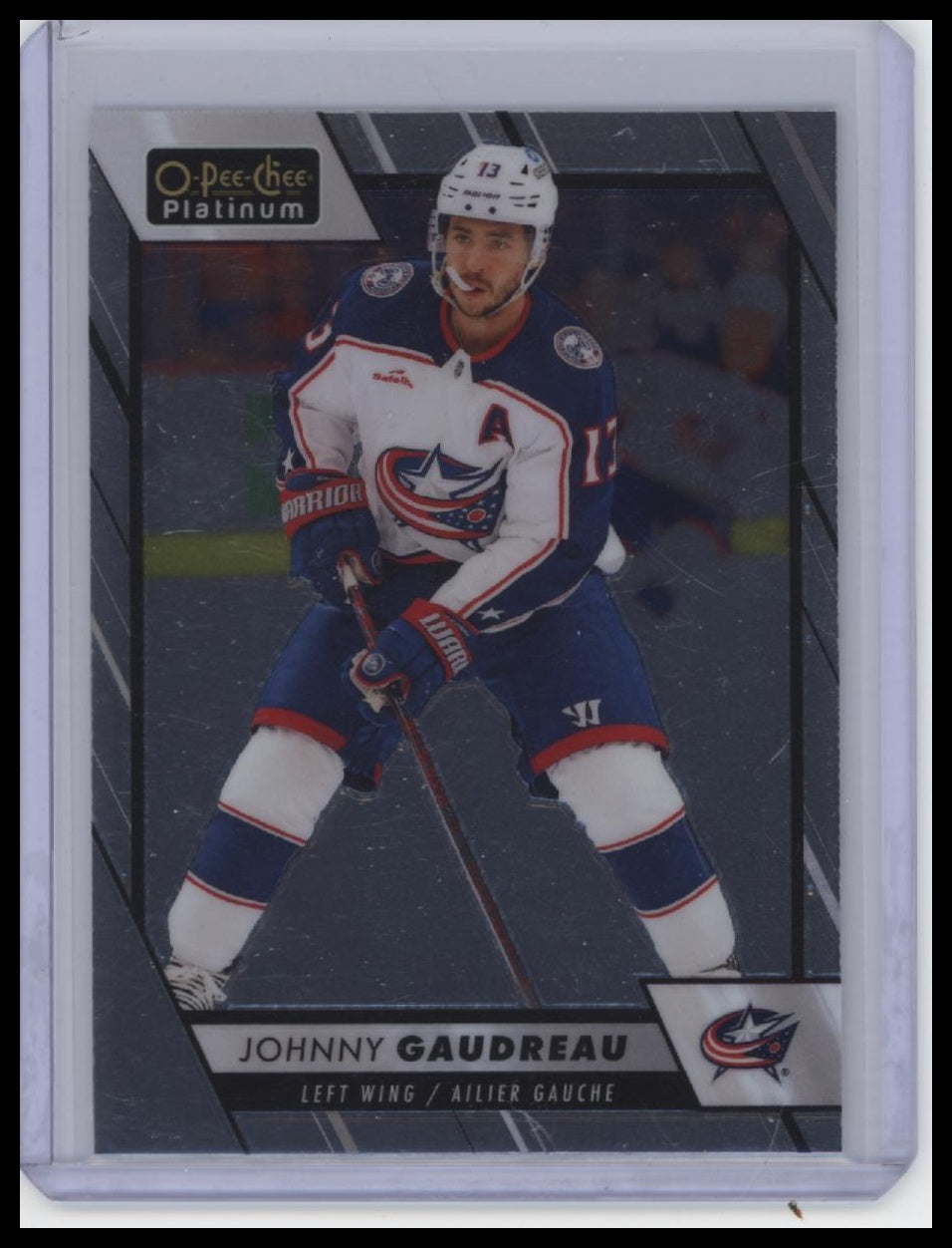 2023-24 O-Pee-Chee Platinum #141 Johnny Gaudreau Matte Pink