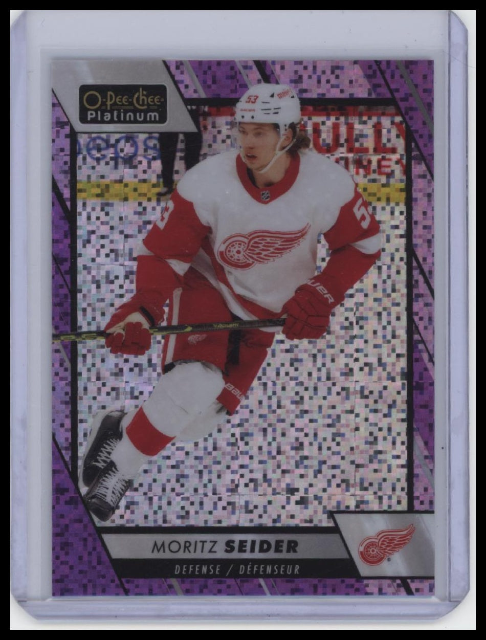 2023-24 O-Pee-Chee Platinum #193 Moritz Seider Violet Pixels /299