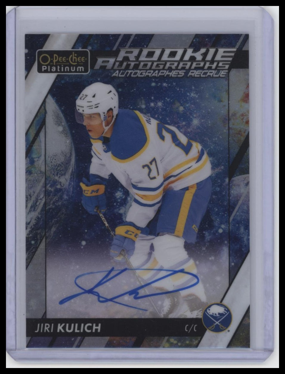 2023-24 O-Pee-Chee Platinum Rookie Autographs #R-KU Jiri Kulich Cosmic /35