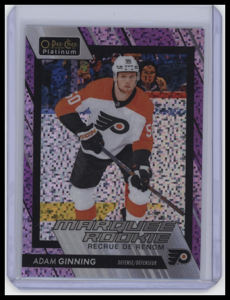 2023-24 O-Pee-Chee Platinum #244 Adam Ginning Violet Pixels /299