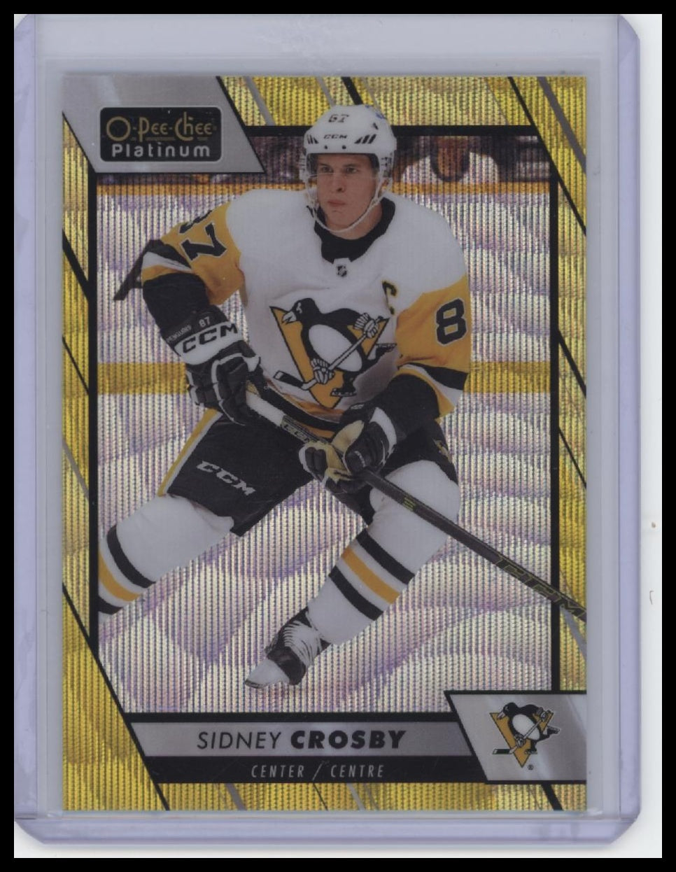 2023-24 O-Pee-Chee Platinum #125 Sidney Crosby Neon Yellow Surge