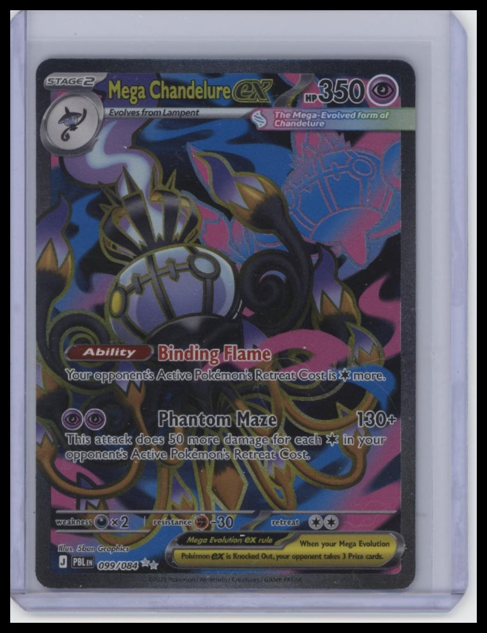 ME05: Pitch Black #099/084 Mega Chandelure ex
