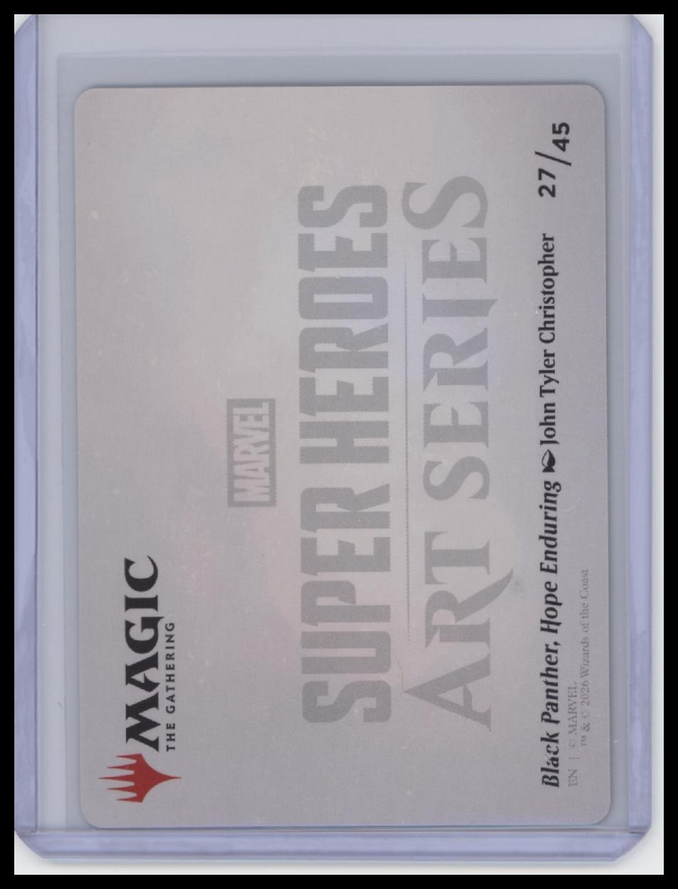 Marvel Super Heroes #27 Black Panther, Hope Enduring Art Card Signature