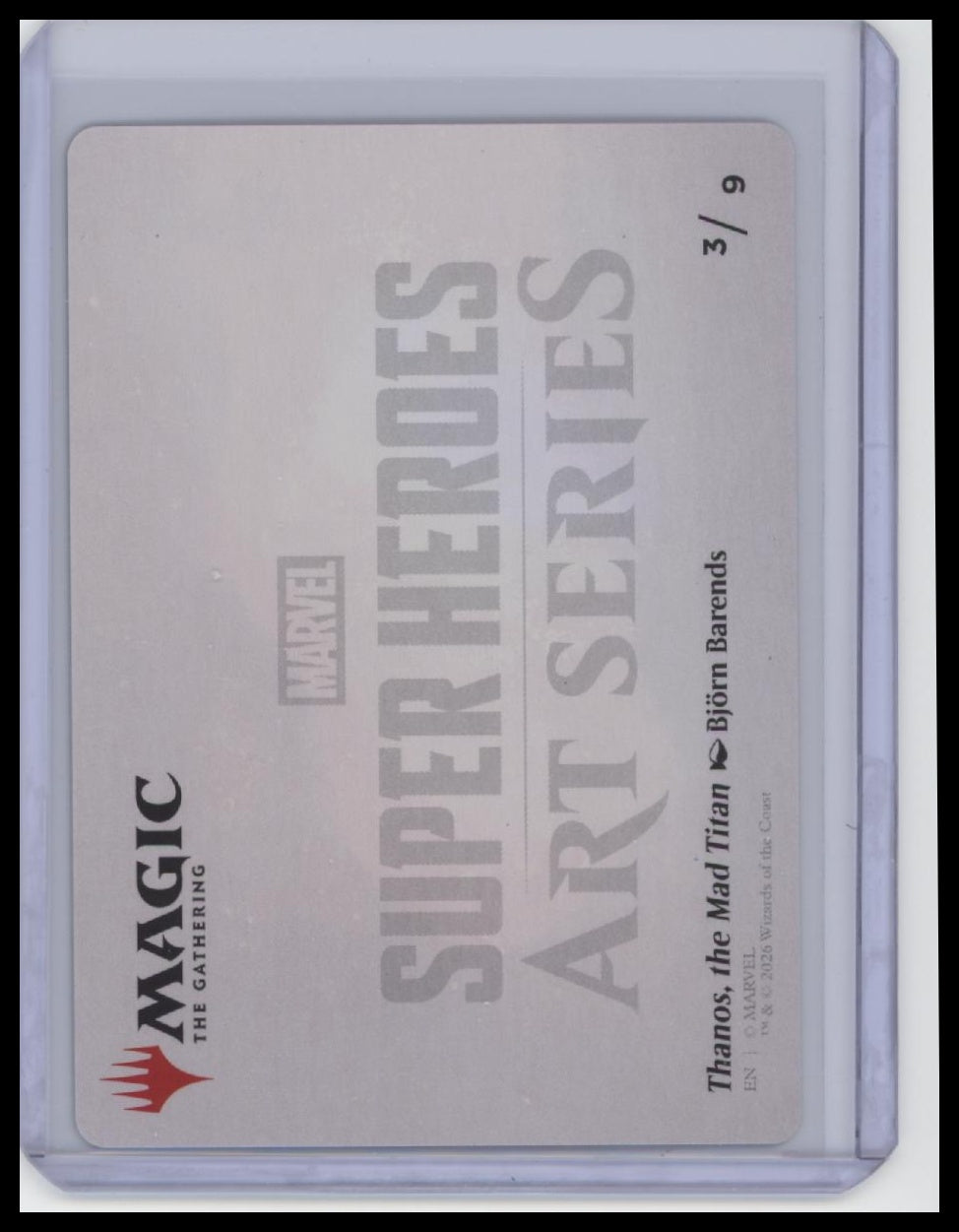 Art Series: Marvel Super Heroes #3 Thanos, the Mad Titan Art Card (3/9)