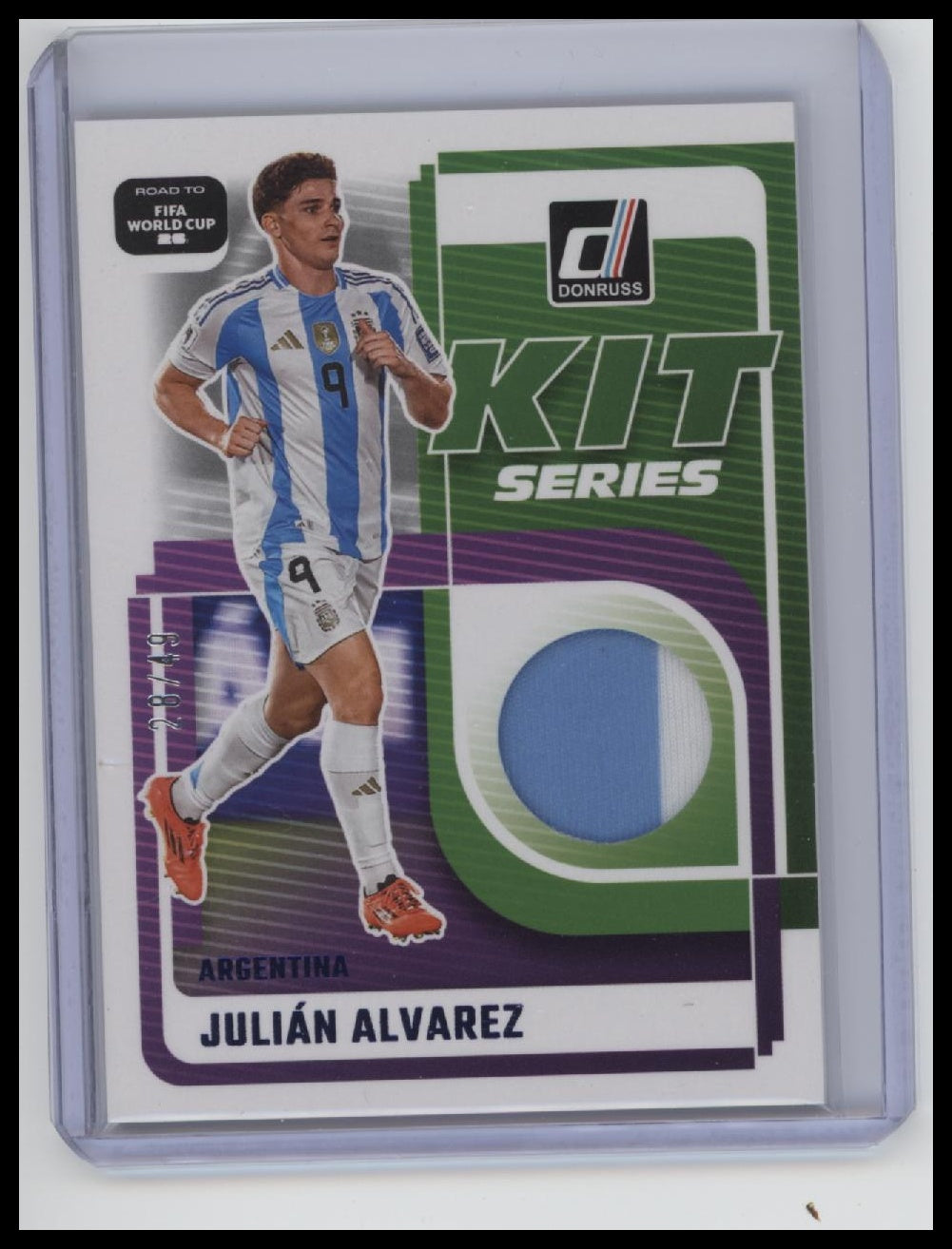 2025-26 Donruss Road to FIFA World Cup #KS-JA Julian Alvarez Kit Kings Blue #/49